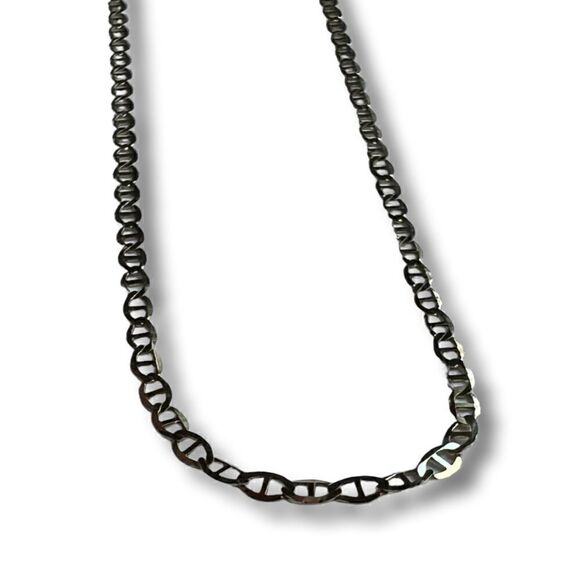 14k Real Gold 1.4mm Flat Mariner Chain necklace 24” | Italian chain|Italian Gold - Picture 3 of 9